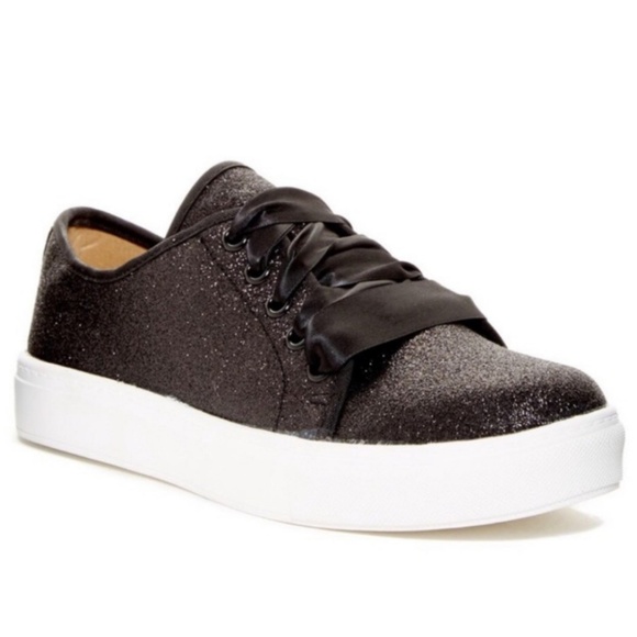 Dirty Laundry Shoes - Black Glitter Firefly Sneakers